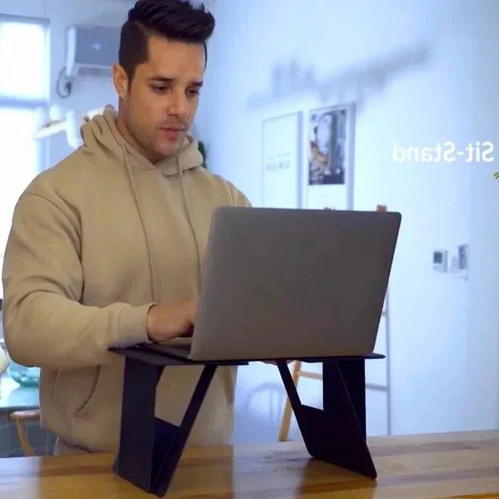 Cedar Adjustable Laptop Table - back view