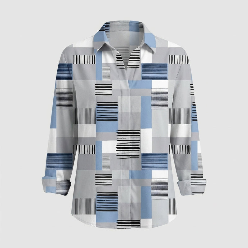 Yvette Women's Blouse | Long Sleeve, Button
