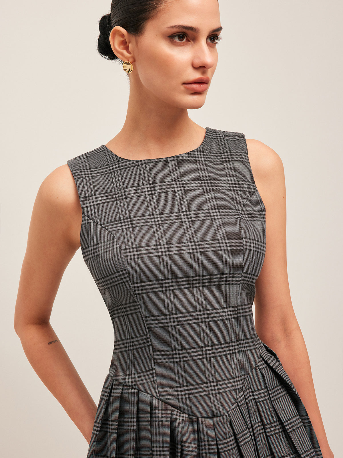 Verity Women's Pleated Dress - back view