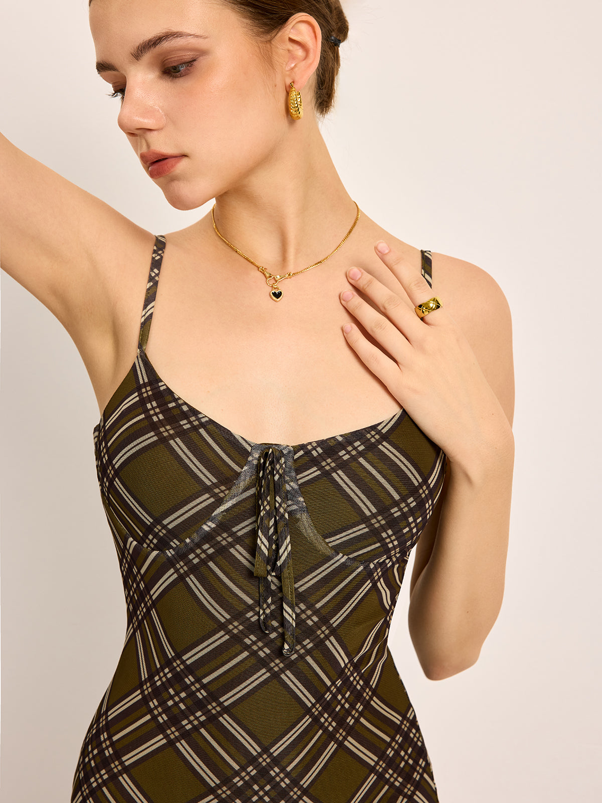 Talia Women's Plaid Dress - full-length view