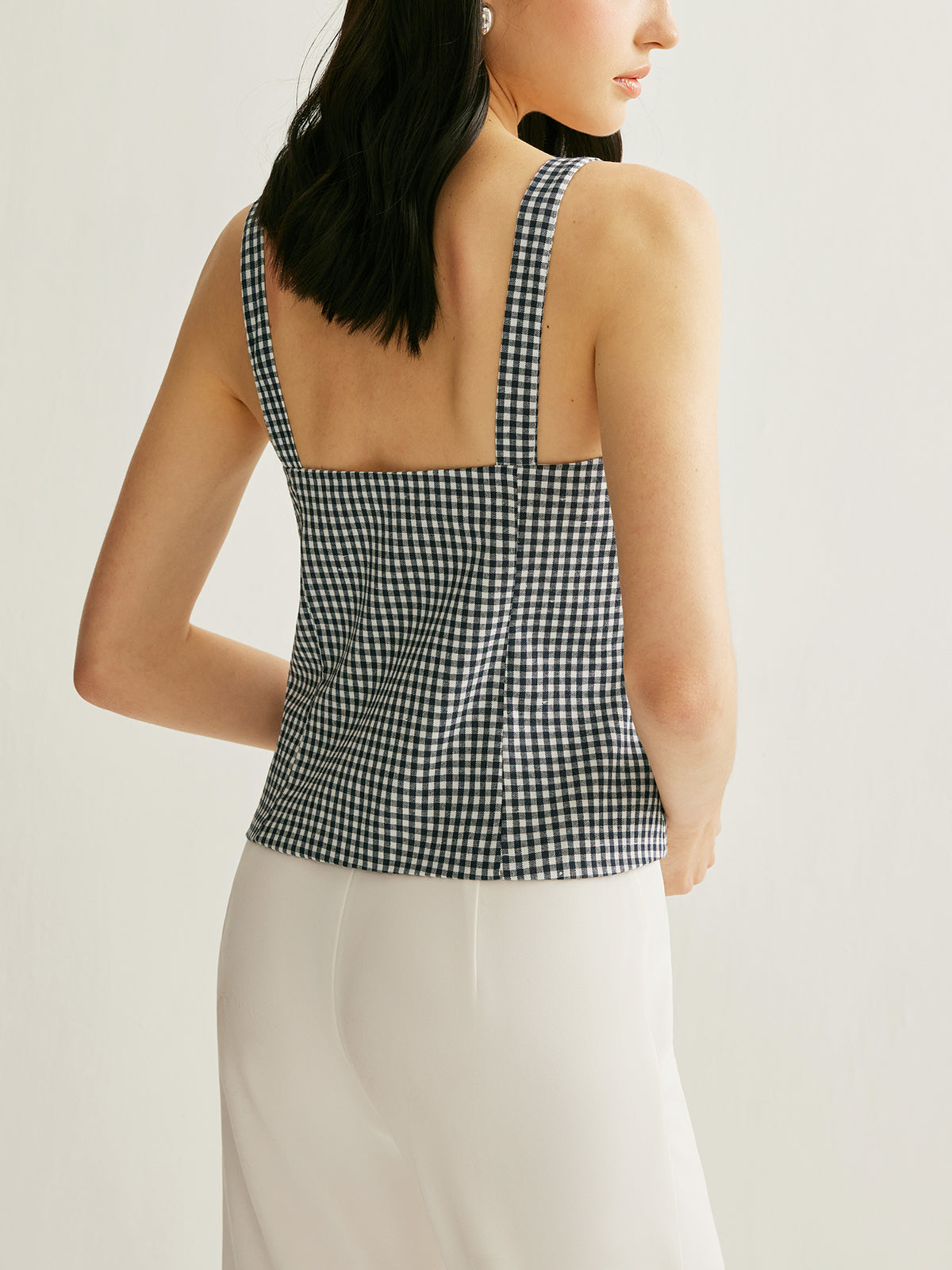 Giselle Women's Plaid Top - flat lay