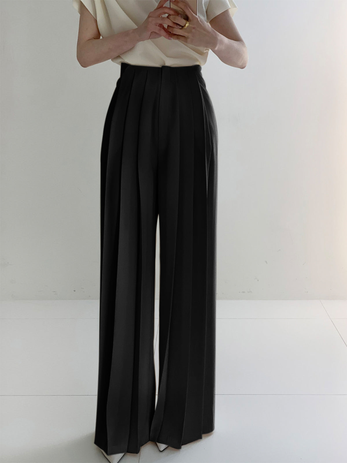 Rhea Women's Wide Leg Trousers - shown in use