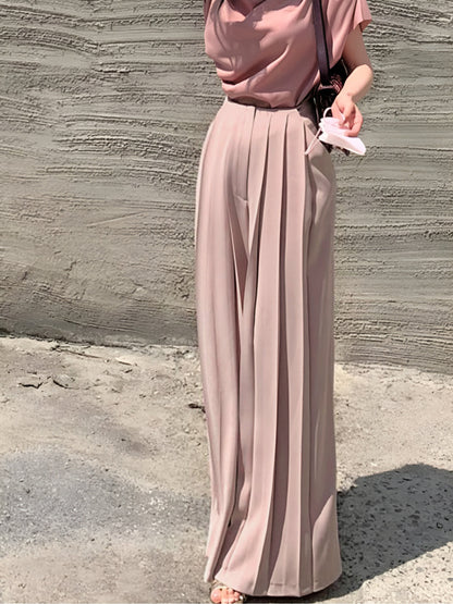 Rhea Women's Wide Leg Trousers - front view