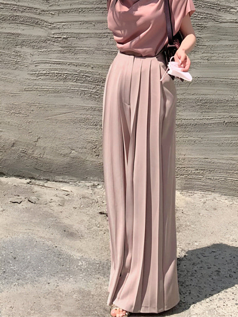 Rhea Women's Wide Leg Trousers - front view