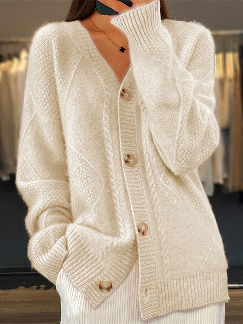 Opal Women's Cable Knit Cardigan | V-neck