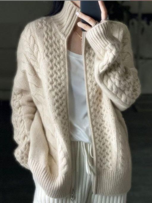 Juliette Women's Cable Knit Jacket | Zip