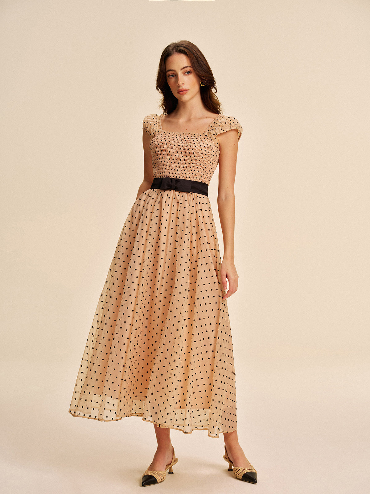 Dahlia Women's Pleated Dress - back view