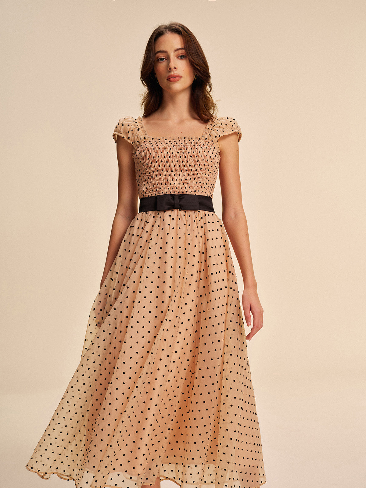 Dahlia Women's Pleated Dress - flat lay