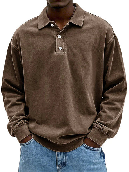 Theo Men's Oversized Shirt - full-length view