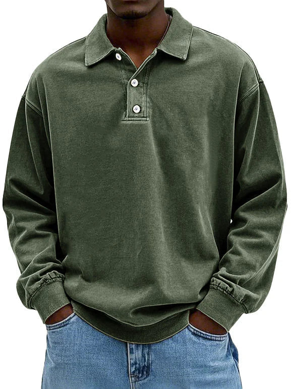 Theo Men's Oversized Shirt - close-up detail