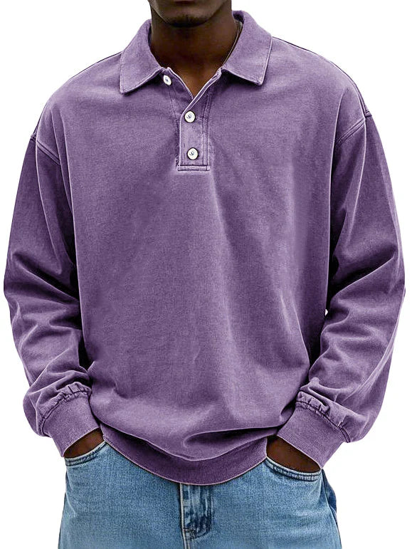 Theo Men's Oversized Shirt - flat lay