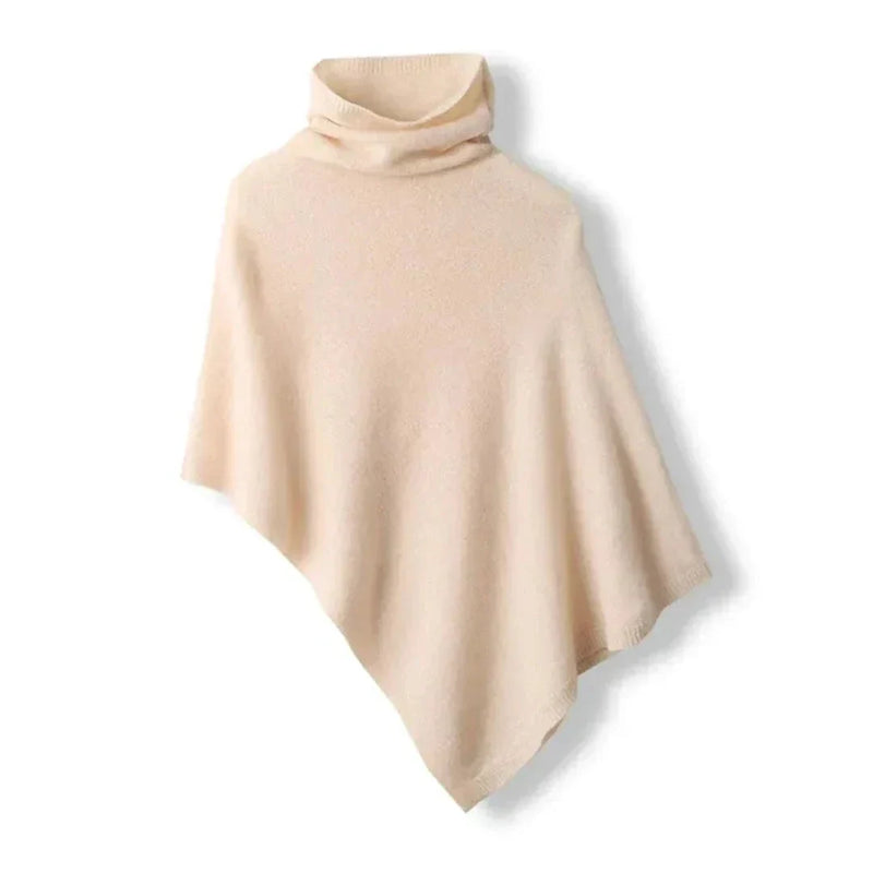 Rhea Women's Asymmetric Poncho - styled view
