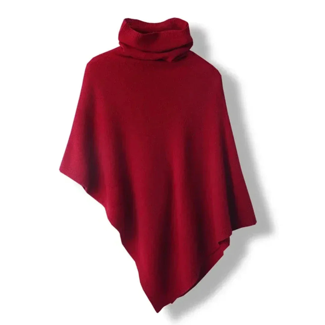 Rhea Women's Asymmetric Poncho - close-up detail