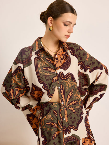 Maren Women's Printed Shorts - full-length view