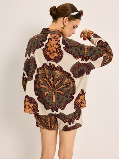 Maren Women's Printed Shorts - close-up detail