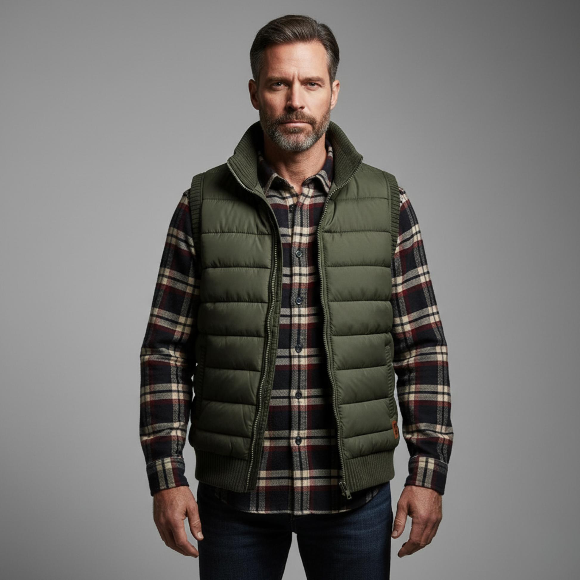 Levi Men's Vest - fabric and finish detail