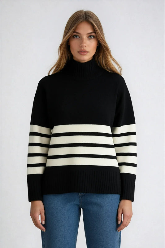 Paloma Women's Striped Sweater - front view