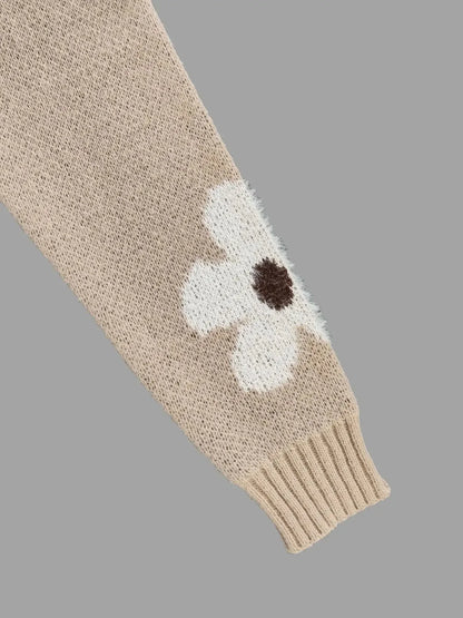Iris Women's Floral Sweater - close-up detail