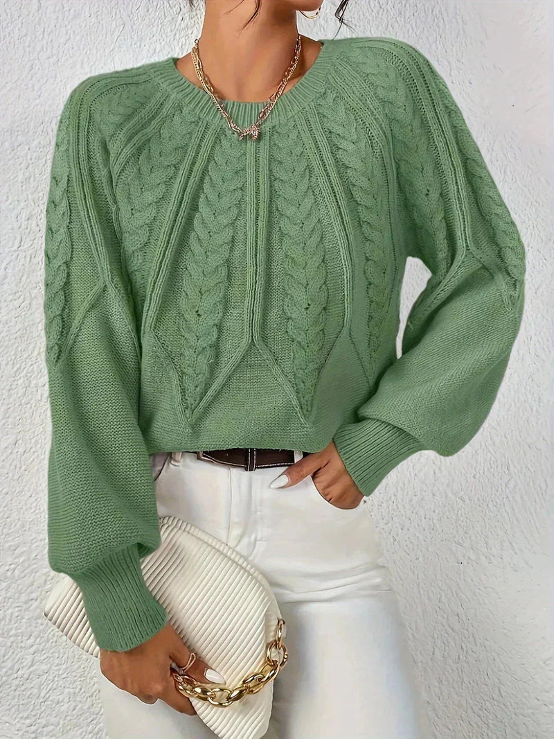 Elena Women's Sweater | White, Brown