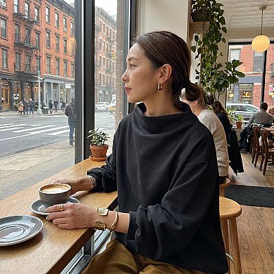 Pull pour femmes Virexa | Coupe ample, col montant