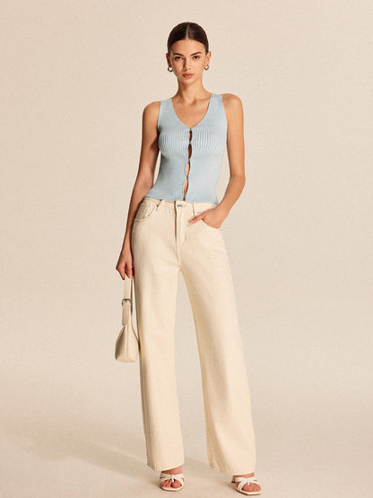 Hattie Women's Vest - fabric and finish detail