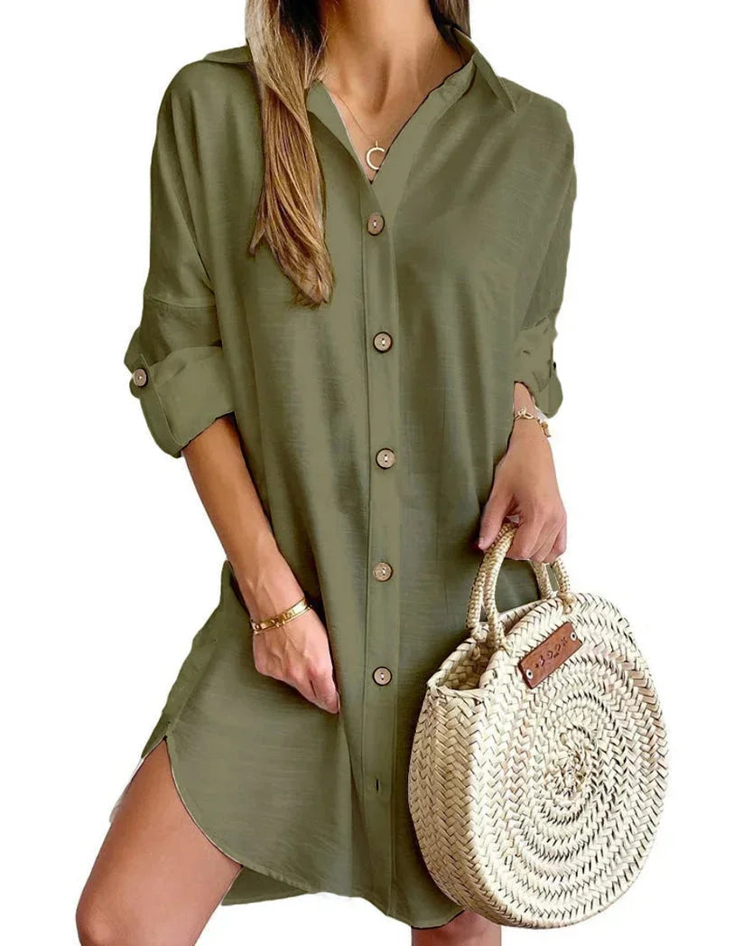 Cosima Women's Shirt Dress - close-up detail