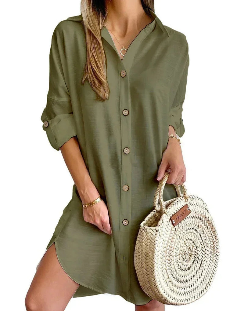 Cosima Women's Shirt Dress - close-up detail