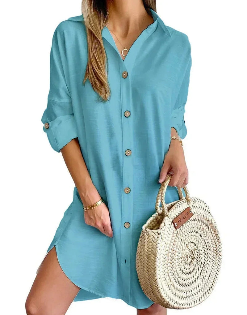 Cosima Women's Shirt Dress - front view