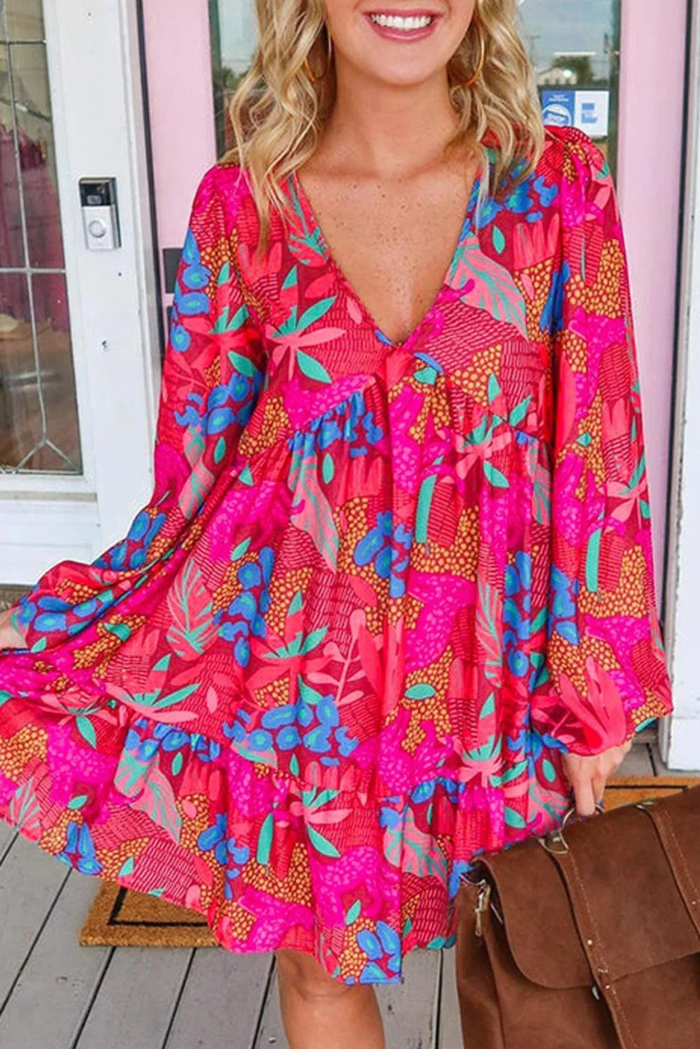 Esme Women's Printed Mini Dress - styled view