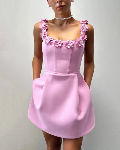 Nora Women's Floral Mini Dress - back view
