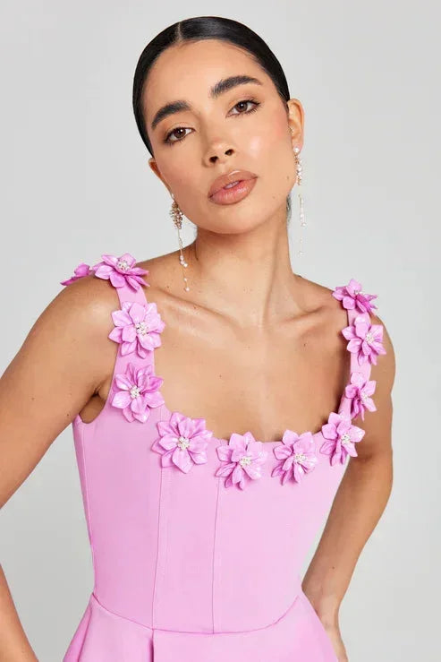 Nora Women's Floral Mini Dress - styled view