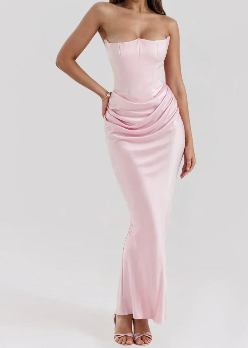 Anaïs Women's Satin Maxi Dress - styled view