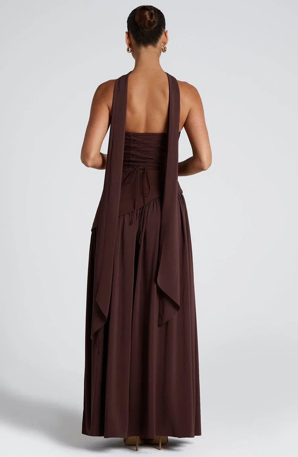 Alba Women's Maxi Dress - fabric and finish detail