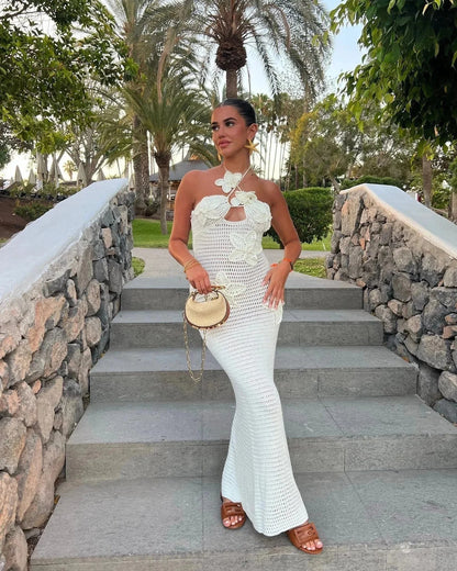 Sienna Women's Floral Maxi Dress - flat lay