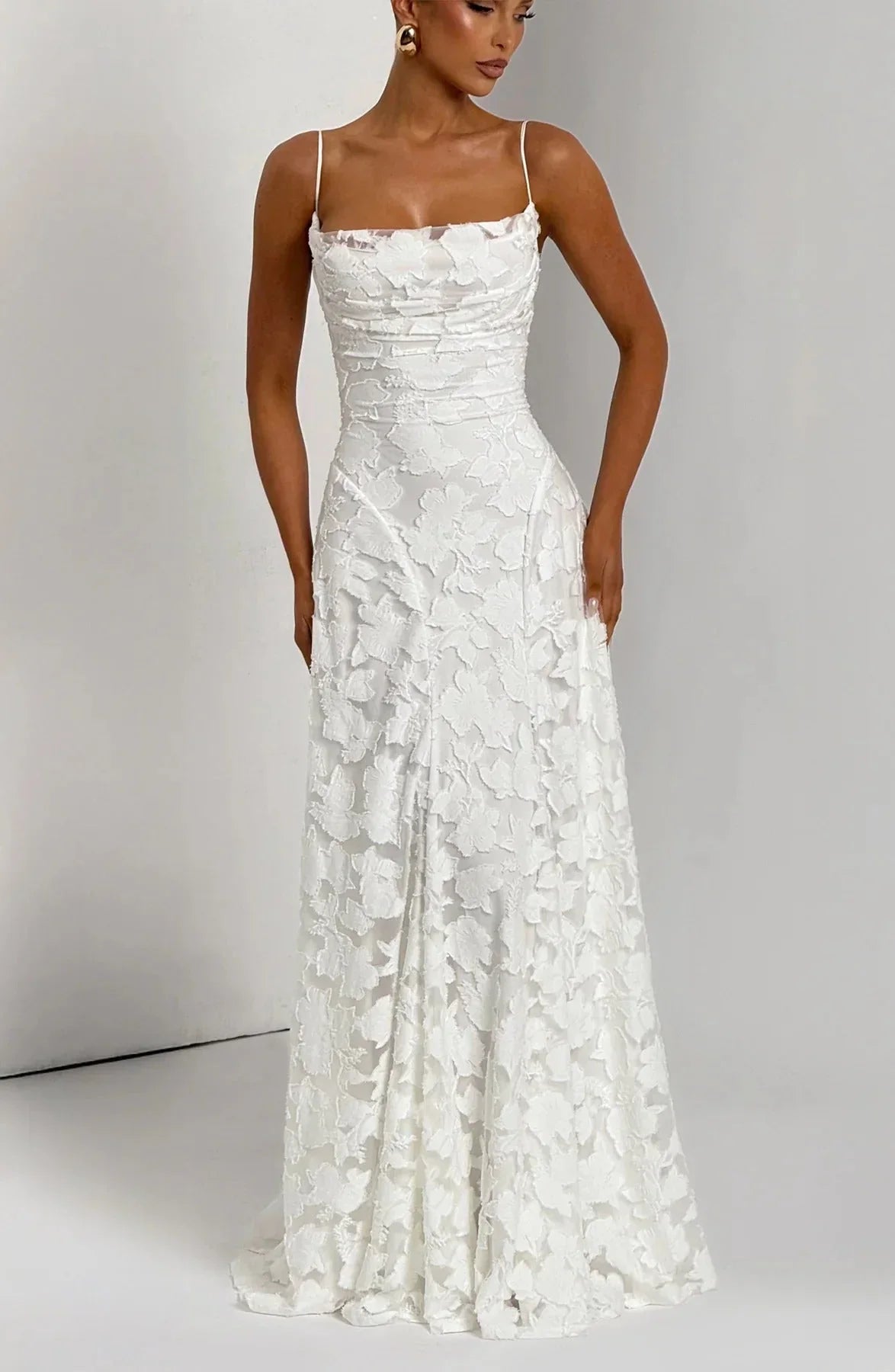 Greta Women's Floral Maxi Dress - shown in use