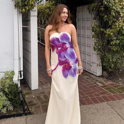 Kira Women's Floral Maxi Dress - back view