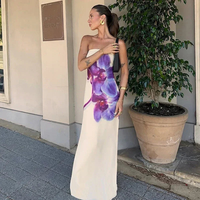 Kira Women's Floral Maxi Dress | Strapless