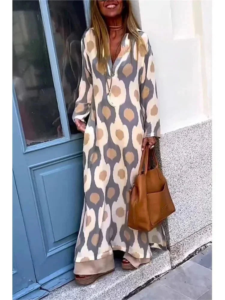 Beatrix Women's Printed Maxi Dress - front view