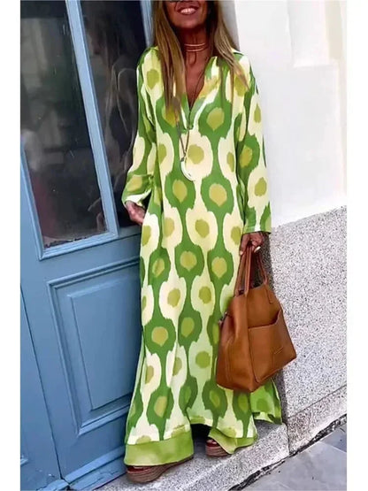 Beatrix Women's Printed Maxi Dress - close-up detail