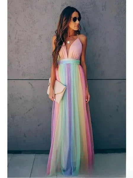 Selma Women's Maxi Dress | Backless, Sleeveless