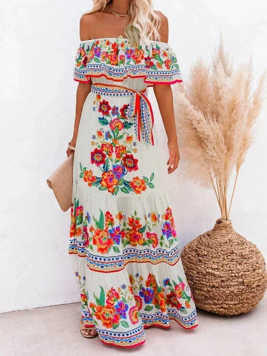 Rosa Women's Floral Maxi Dress - front view