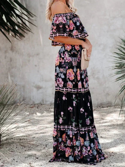 Rosa Women's Floral Maxi Dress - front view