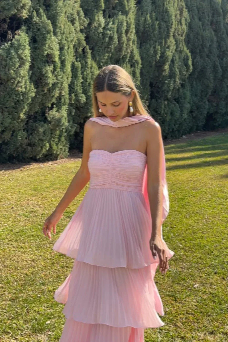 Vera Women's Maxi Dress | Tiered, Strapless