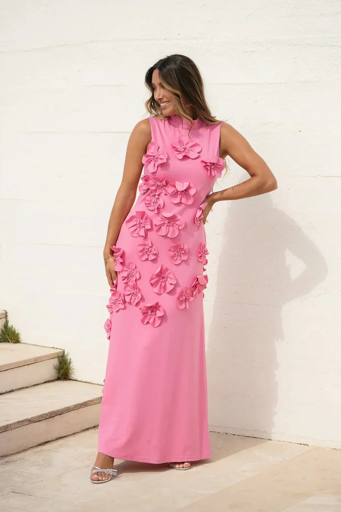 Saskia Women's Floral Maxi Dress - front view