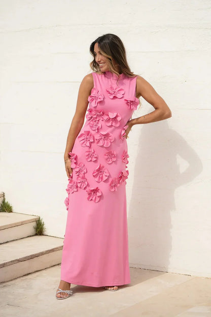 Saskia Women's Floral Maxi Dress - front view
