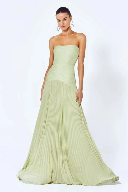 Paloma Women's Pleated Maxi Dress - back view