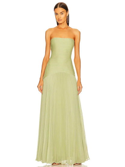 Paloma Women's Pleated Maxi Dress - front view