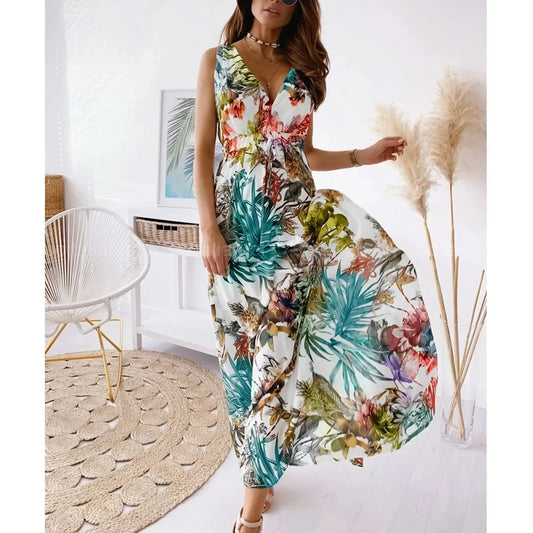 Nell Women's Floral Maxi Dress - front view