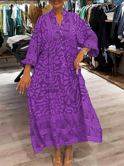 Nora Women's Printed Maxi Dress - shown in use