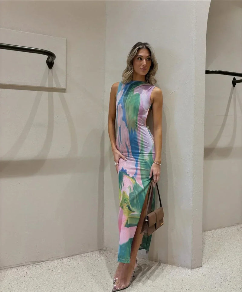 Bijou Women's Maxi Dress - back view